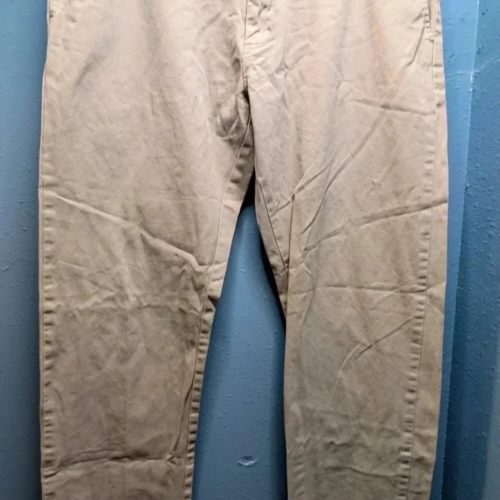 J. Crew Driggs men's 34x34 khaki straight leg chino dress pants - Picture 2 of 5